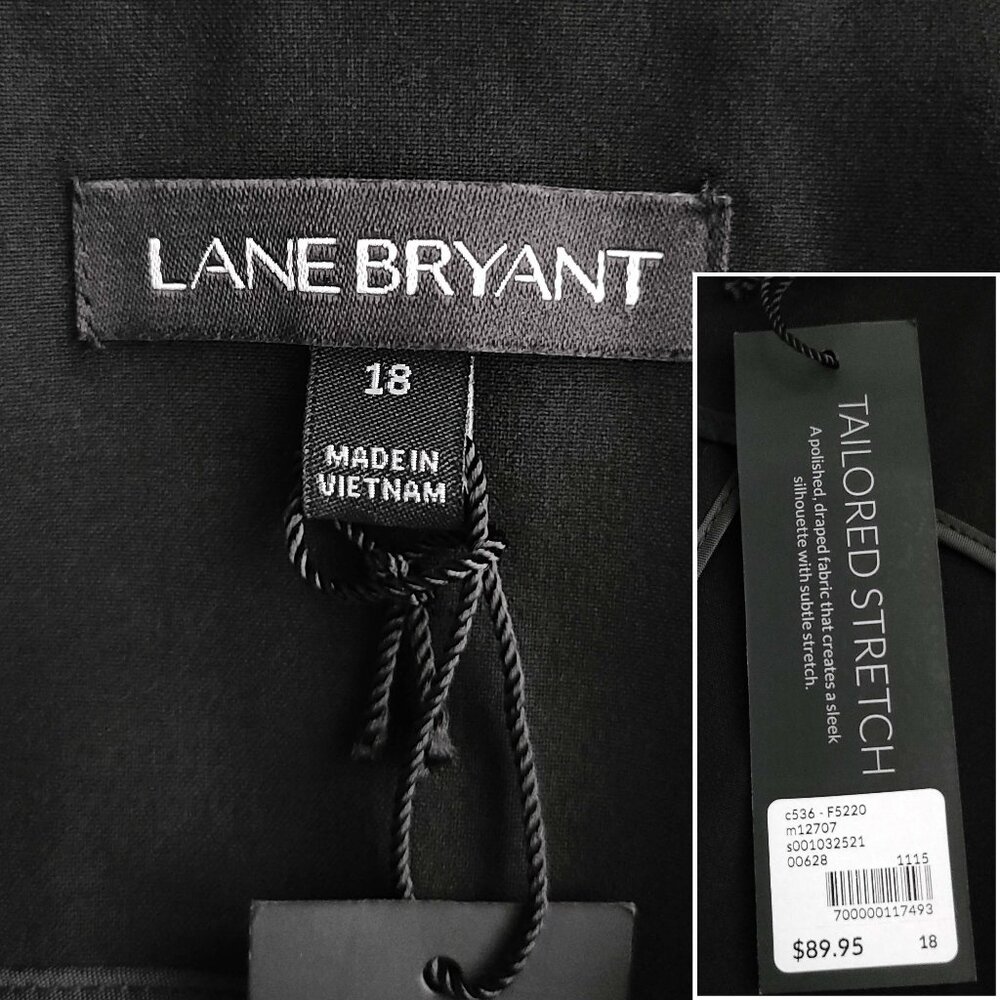 LANE BRYANT ~ Tailored Stretch Drape Front Blazer Jacket ~ NWT Sizes 18 + 22 - Picture 9 of 15